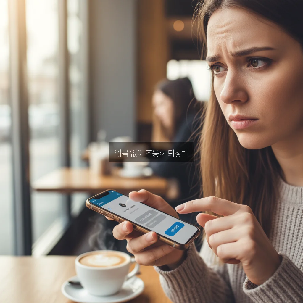 카톡 읽지 않고 나가기 (채팅방 길게 눌러서 나가기) 관련 이미지 3