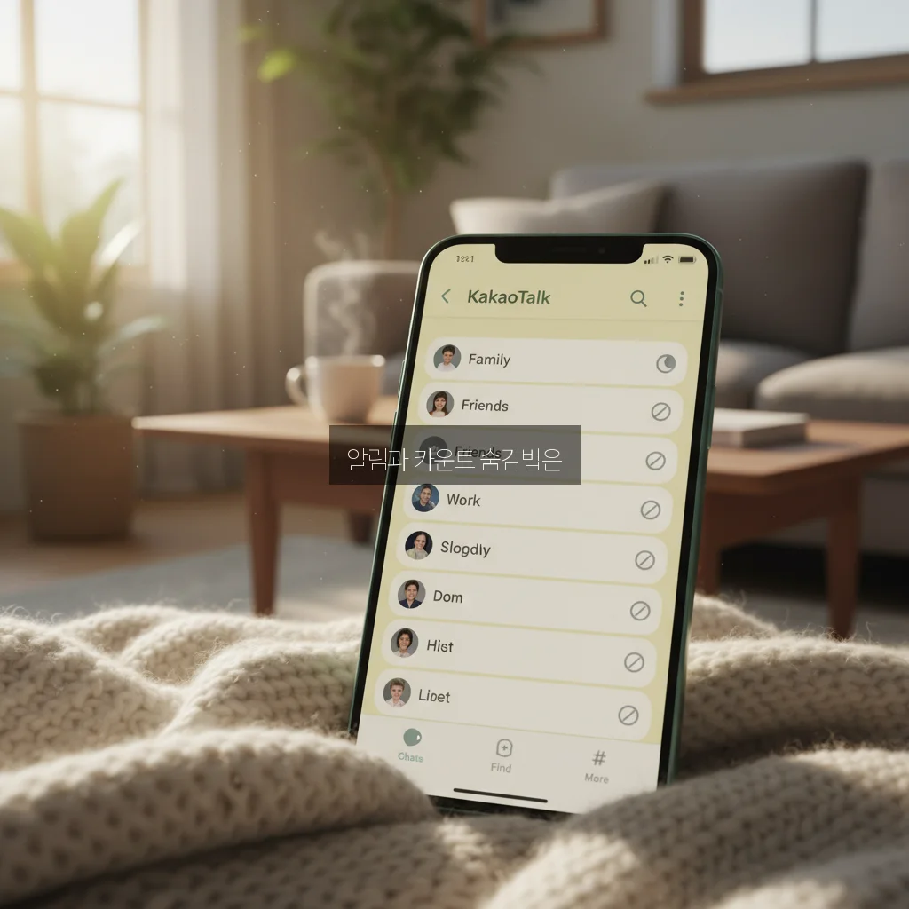 카톡 조용한 채팅방 기능: 알림 및 뱃지 카운트 관련 이미지 1