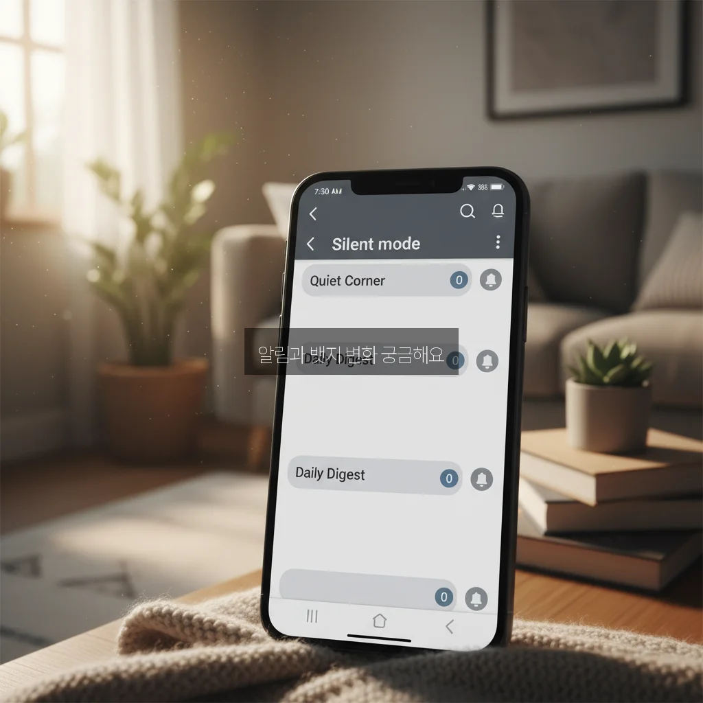 카톡 조용한 채팅방 기능: 알림 및 뱃지 카운트 관련 이미지 2