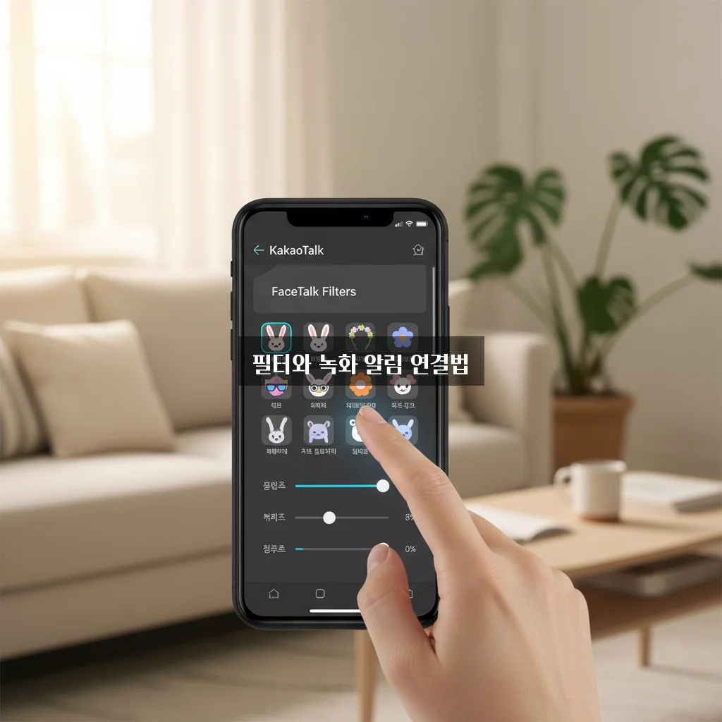 카톡 페이스톡 필터 설정 및 화면 녹화 알림 관련 이미지 3