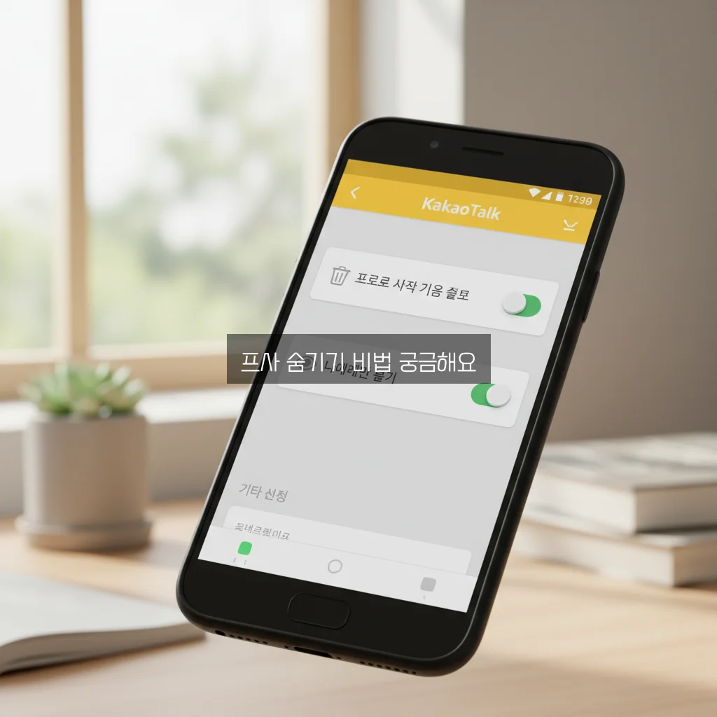 카톡 프사 기록 삭제 및 나만 보기 설정 관련 이미지 1
