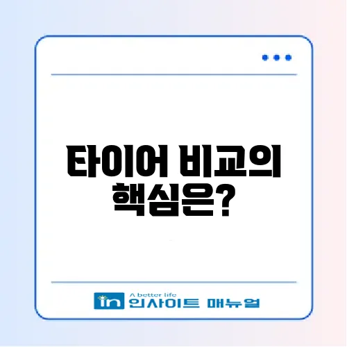 타이어 가격비교 사이트 이용법 완벽 정리 썸네일