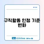 실업급여 구직활동 인정 기준 최신 완벽 정리하기