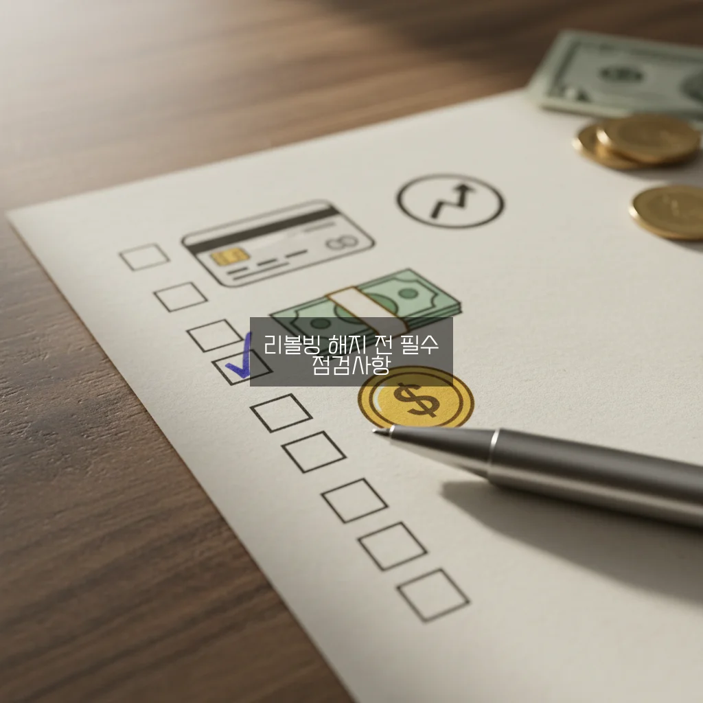 신용카드 리볼빙 해지 전 꼭 알아야 할 차이 체크리스트 가이드 관련 이미지 1