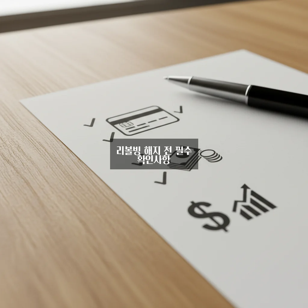 신용카드 리볼빙 해지 전 꼭 알아야 할 차이 체크리스트 가이드 관련 이미지 3