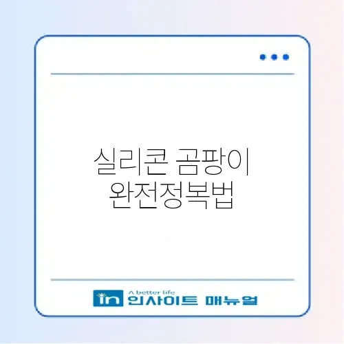 실리콘 곰팡이 제거 안될 때 완벽 해결 방법 총정리 알아보기 썸네일