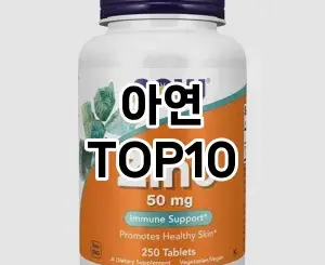 [눌러봐요]아연 추천 순위  TOP10 구매처