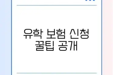 2026년 유학 보험 온라인 신청 방법 완벽 가이드 알아보기