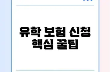 유학 보험 온라인 신청 완벽 정리 가이드 알아보기