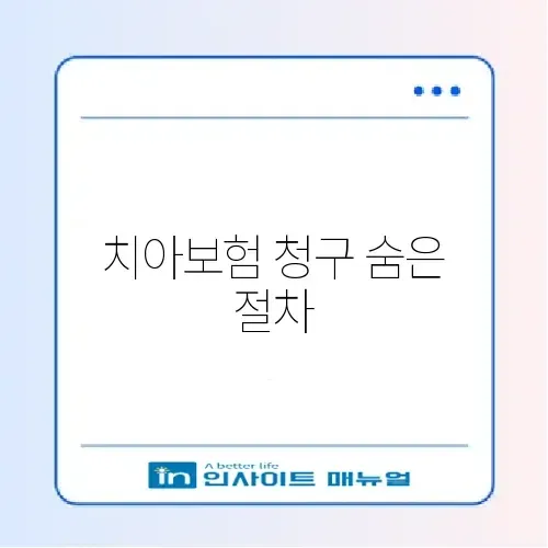 치아보험 보험금 청구 수수료 완벽 정리 가이드 썸네일