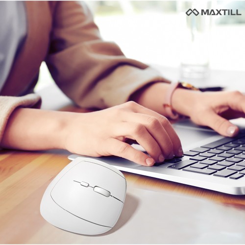 맥스틸 무소음 작은손 블루투스 무선 버티컬 마우스 인체공학 노트북 사무용 게이밍 저소음 맥북
