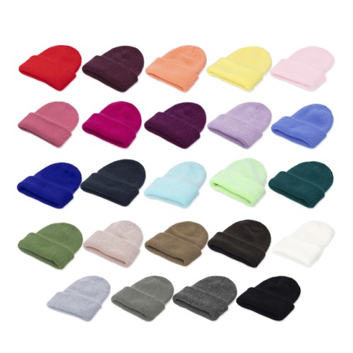 국내생산 앙고라 무지 롱비니 남녀공용 겨울 니트 방한 털모자 스키장 데일리 비니