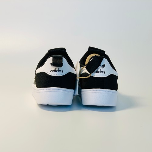 [국내매장판] 아디다스 키즈 슈퍼스타 360 유아 어린이 신발 슬립온 끈없는 운동화 블랙(오리지날), 190