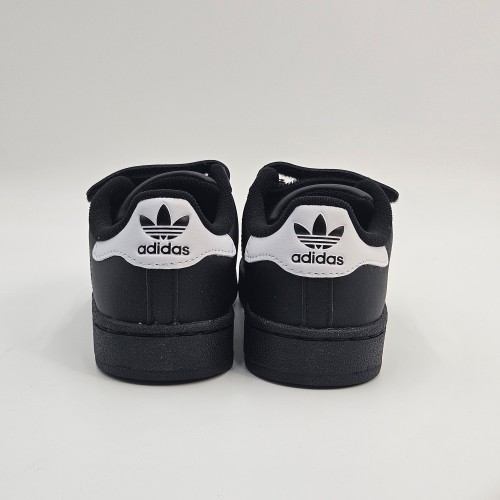 [국내매장판] 아디다스 키즈 슈퍼스타 벨크로 찍찍이 운동화 유치원 초등학생 끈없는 신발 블랙, 180