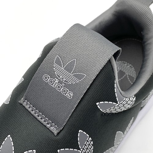 [국내매장판] 아디다스 키즈 슈퍼스타 360 유아 어린이 신발 슬립온 끈없는 운동화 블랙(트레포일), 190