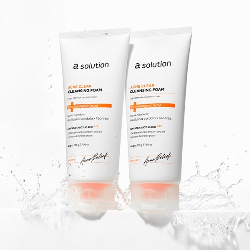 에이솔루션 아크네 클리어 클렌징 폼 200ml, 2개