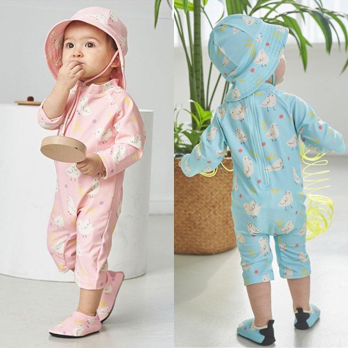 유아수영복 6개월 7개월 두돌 돌 아기수영복 여아 래쉬가드 피치 우주복 핑크