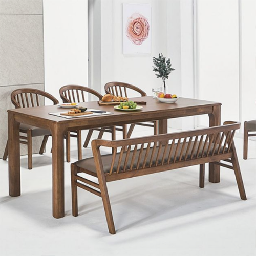 6인용 식탁 세트 테이블 의자 업소용 식당 음식점 카페 인테리어 디너 원목 우드 나무