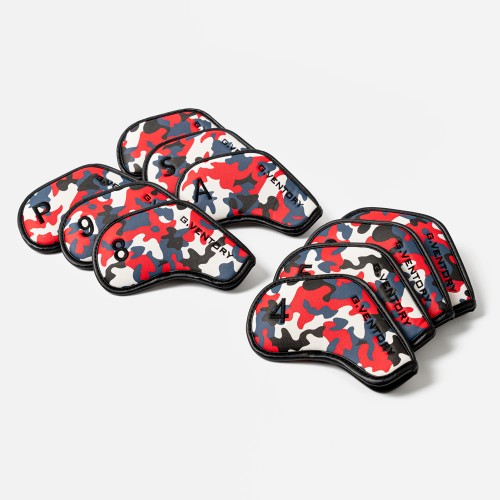 지벤토리 카모레드 자석 아이언커버 10개세트 가죽 골프헤드커버