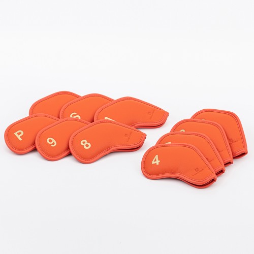 지벤토리 앱송오렌지 자석 아이언커버 10개세트 가죽 골프헤드커버