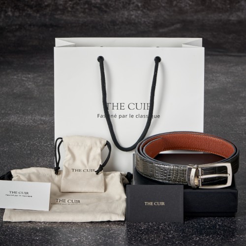 더퀴르 남자 정장 악어가죽 벨트 남성 명품 슬랙스 허리띠 선물 CA112031