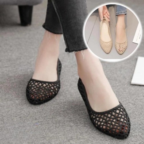 샌들 굽 있는 젤리 슈즈 여성 키높이 젤리 슈즈