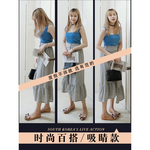 리본 젤리슬리퍼 젤리플랫 여름 투명 말랑한 여름 신발