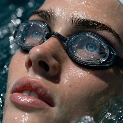 [도착보장] 나이키 레거시 수경 노미러 고글 실내 수영 강습용 NESSD131 클리어블랙