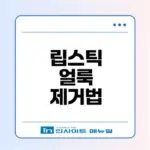 립스틱 얼룩 지우는법 따라하기