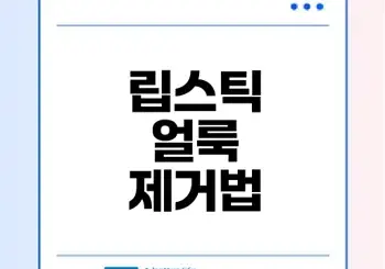 립스틱 얼룩 지우는법 따라하기