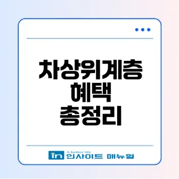 2026 차상위계층 혜택 완벽 정리