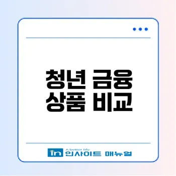 청년미래적금과 청년도약계좌 차이 점검