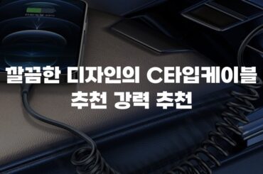 깔끔한 디자인의 C타입케이블 추천 강력 추천