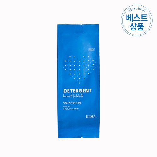 일비아 하트 식기세척기 세제 올인원 아기식세기세제 린스 타블랫 60개입, 1개