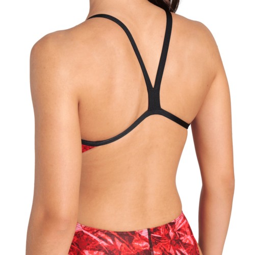 아레나 여성 팀스 크래클 챌린지백 원피스 수영복 Black/Team Red, 28