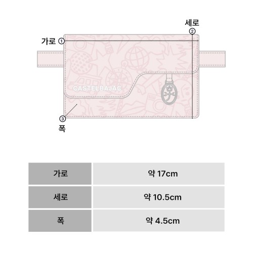 까스텔바작 라끄베르 여성 힙색 벨트백 파우치백 손가방 BWEW-GP501 핑크