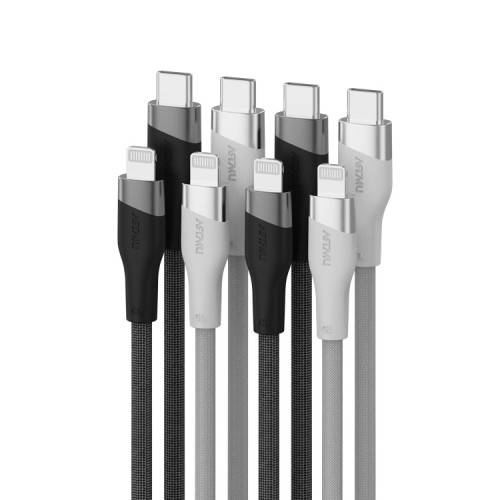 우븐 USB C타입 to 라이트닝 8핀 MFi 고속충전 케이블 블랙, 1개, 0.5m