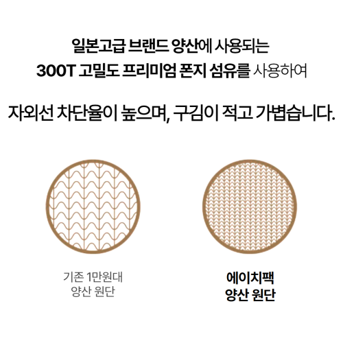 에이치팩 초경량 양우산 남자 암막 고급 자외선차단 양산
