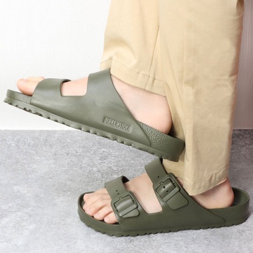 버켄스탁 여성 에바 아리조나 내로우 카키, 240mm (EU37)